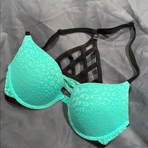 VS PINK SEAFOAM GREEN RACERBACK BRA